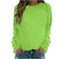 thumbnail image 2 of Meichang Chandail Raglan pour Femmes à Manches Longues, Col Rond, Chandail de Détente, Chandail de Base Uni, Chandails Confortables pour l'Entraînement, 2 of 4