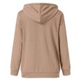 thumbnail image 4 of Gibobby Mujeres sudadera con capucha suéter Sudadera con capucha de manga larga informal con estampado de cordón de Halloween para mujer （Caqui， S), 4 of 5
