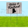 thumbnail image 1 of Born & Raised Rhode Island (18" x 24") Yard Sign, Includes Metal Step Stake, 1 of 6