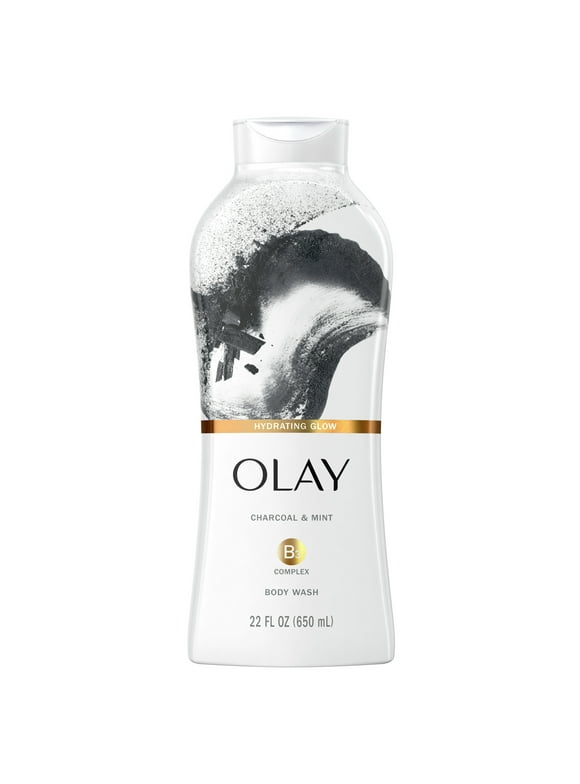 Olay Cleansing Infusion Women's Body Wash, Charcoal and Mint, for All Skin Types, 22 fl oz