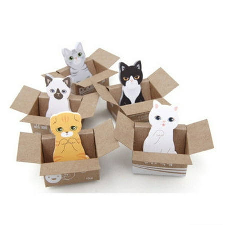 3D Cartoon Cat Dog Box Stickers Lovely Stationery Sticky Notes Office School Supplies Memo Pad Random