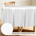 thumbnail image 2 of Tchckioa White Tablecloth,70 Inch Round Stain Proof Table Cloth Cover for Restaurant Decor, 2 of 6