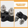 thumbnail image 4 of TEHAUX 2Ud Terminal Block Negro Con De Tornillo Doble Para En Vehículos, 4 of 8