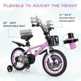 thumbnail image 6 of Costway 16" Kid’s Bike for 4-7 with Height-Adjustable Handlebar & Saddle Handbrake Purple, 6 of 10