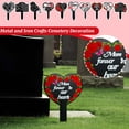thumbnail image 3 of Grave Site Decorations for Cemetery, Heart Shaped Metal Garden Decor, Butterfly Accents, Memorial Day Outdoor Yard Decorations, 1 Pc Stake for Front Yard Lawn, 3 of 3