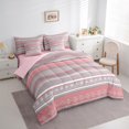 thumbnail image 3 of Castle Fairy Geometric Stripes 7-Piece Twin Bedding Sets for Men Women,Bohemian Damask Bedding Comforter Set,Minimalist Theme Breathable Sheet Sets,Microfiber Bedroom Decor, 3 of 8