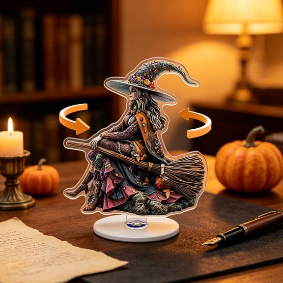 Halloween Decoration Indoor Outdoor Clearance Under $5.00! Thanksgiving Fall Decorations for Home, Halloween Rotating Display 360-degree Acrylic Stand - Suitable For Holiday Decoration