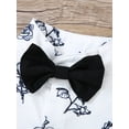 thumbnail image 3 of CARETOO Baby Boy Clothes Suit Floral Dress Shirt Shorts Suspender Pants Formal 95% Cotton 3pcs, 3 of 15