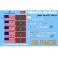 thumbnail image 3 of (x10) 3M Reflective Maldives and US Flag Stickers | Versatile & High Quality Safety Decals | Hard hats, laptops, bikes, toolboxes, 3 of 3