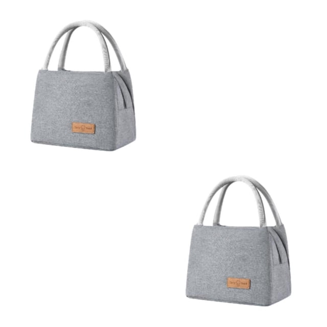 kurtrusly Bento Bag For On Go Meals Busy Lifestyles Multi-Purpose Picnic Bags Small+Grey 2Set