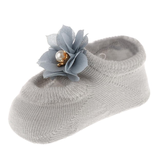 Calcetines antideslizantes, pantuflas, botas, zapatos de encaje de 0 a 12 meses, bonitos Estilo 1