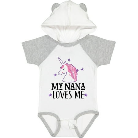 

Inktastic My Nana Loves Me Unicorn Gift Baby Girl Bodysuit