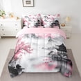 thumbnail image 2 of Castle Fairy Watercolor Scenery Twin Bedding Sets,Japanese Style Bedding Comforter Set, 2 of 8