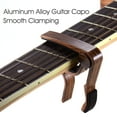 thumbnail image 2 of Aluminum Alloy Wood Color Guitar Capo for 6-string Folk Guitar Electric Guitar with 3pcs Random Color Picks, 2 of 7