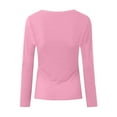 thumbnail image 4 of eileial Womens Long Sleeve Scoop Neck Ribbed Knit Fitted Casual Tops Tee Slim Basic Shirts Fall Going Out Sexy T-Shirts,Pink XXL, 4 of 5