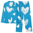 thumbnail image 1 of Puntoco Conjuntos de pijama cómodos para mujer Conjunto de pijama estampado con bolsillo para uso diario en casa para mujer, 1 of 4