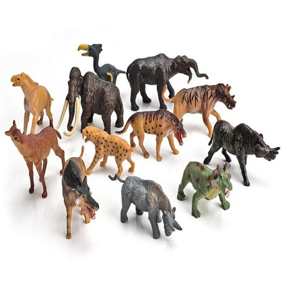 Animal Figure Model Jungle Animal Toy Set Learning Forest Animals Toys 12Pcs Animal Figure Model Jungle Animal Toy Set Artificial Wild Animal Learning Forest Animals Toys Playset