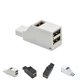 thumbnail image 5 of Hub USB de 3 puertos Mini USB 2,0 3,0, caja divisora ​​de concentrador de alta velocidad para PC, portátil, lector de tarjetas de disco U Juegos de teclado y mouse para computadora negro y USB 3.0, 5 of 6