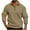 Khaki, variant on qolati Mens Quarter Zip Pullover Casual Long Sleeve Fleece Sweatshirt Oversized Mock Neck Golf Work Sweater with Pocket