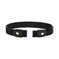 thumbnail image 2 of Helii Black Unisex Invisible Elastic Waist Belt Buckleless Stretch Slim Belt for Jeans Dresses, 2 of 3