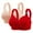 Red, variant on Lenpel Women's 2 Pc Push up Bras Wireless Comfort Supportive Lift Lace Full Coverage Bralettes Plus Size Everyday Bras
