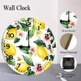 thumbnail image 4 of ZXCXRQFa Green Leaf Lemon Round Wood Wall Clock, 10 Inch Battery Operated Analog Quiet Desk Clock for Home,Kitchen,Office,School,Bathroom, 4 of 7