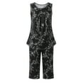 thumbnail image 3 of LEKDFST Womens Sleeveless Pajama Sets 2 Piece Sleepwear Summer Lounge Outfits Tanks Capri Pants Ladies Pjs Black L, 3 of 8