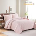thumbnail image 4 of Colcha HORIMOTE HOME King Size de microfibra rosa claro, 4 of 7