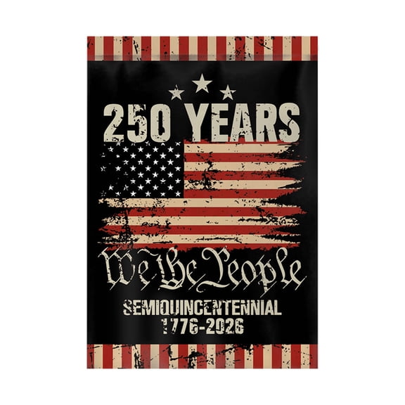 US 250th Anniversary Commemorative Garden Flag America Independence Day Patriotic Outdoor Flags 250th Birthday Blessings Flag