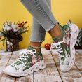 thumbnail image 7 of Mens Womens Christmas Themed Running Sneakers, Festive Sports Shoes with Santa Claus Design Breathable Athletic Tennis Shoes,40, 7 of 7
