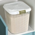 thumbnail image 4 of Grand Conteneur de Stockage de Riz Hermétique avec Roues et Tasses à Mesurer, Capacité de 5 à 6kg, Distributeur de Nourriture pour Animaux Scellé pour Aliments Secs, 4 of 7