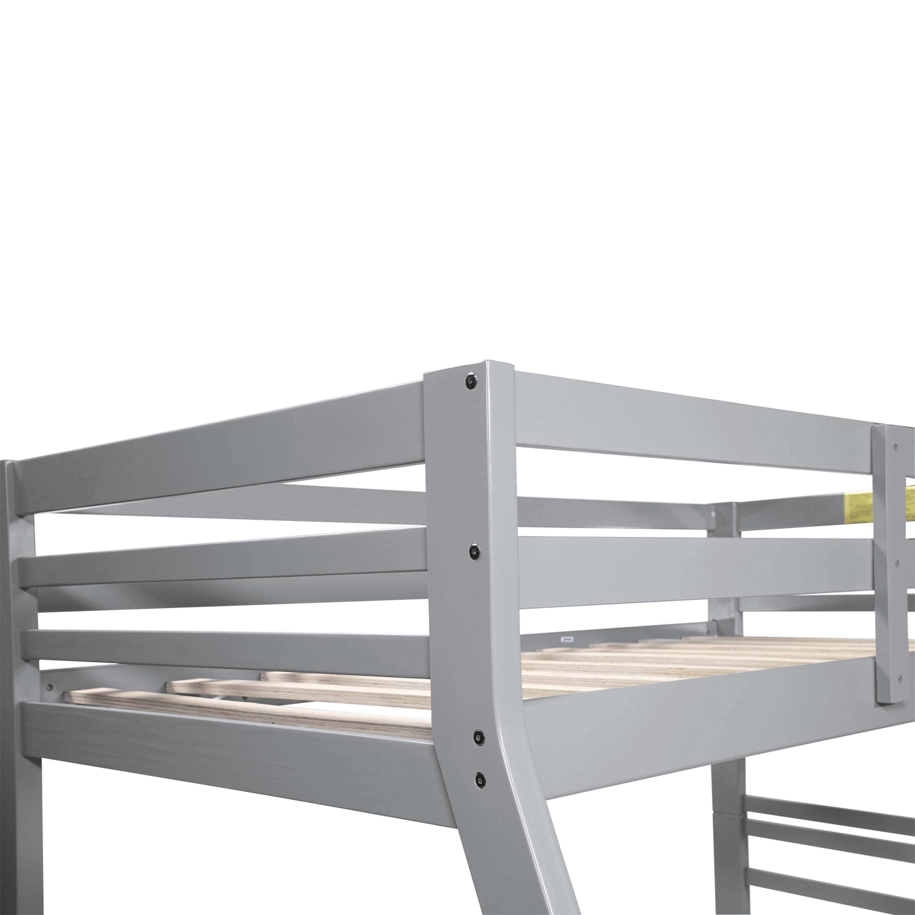 Furniture of America Luke Wood Gray Twin/Full Kids Bunk Bed with Drawers