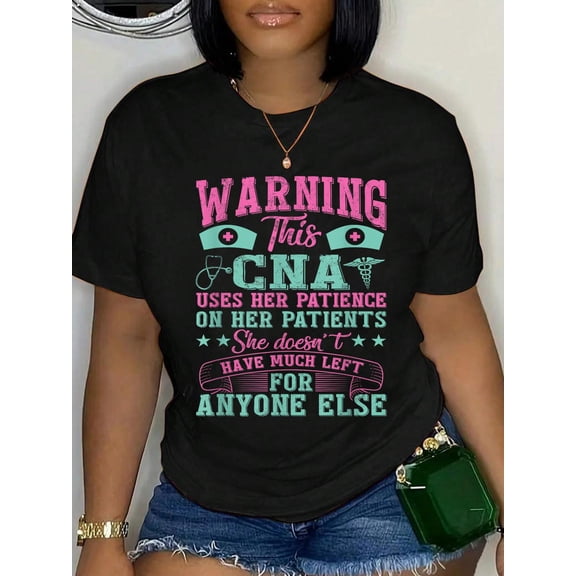 CNA Nurse - Certified Nursing Assistance T-Shirt Women's Men's Graphic Tee Casual Tops