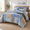 Blue Bohemian Patchwork-Queen (90 by98 Inch), variant on Blue Bohemian Patchwork King (96 by108 Inch) Cotton Bedspread Set