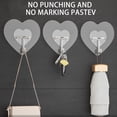 thumbnail image 7 of Adhesive Wall Hooks 2 Pcs Heavy Duty No-Drill Heart-Shaped Decorative Hooks Renter-Friendly Wall Organizer for Kitchen, Bathroom, Bedroom, Ceiling & Home Storage Use, 7 of 7