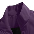 thumbnail image 4 of LODIENY Men Stand Collar Baggy Jacket with Pockets Zip Up Lightweight Long Sleeve Coat Casual Windbreaker Stylish Fall Golf Work Jackets Purple XXXL, 4 of 7