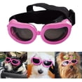 thumbnail image 1 of Dog Goggles Anti-UV Dog Sunglasses,Pet Goggles with Adjustable Straps for Cats Small Dogs-Pink, 1 of 5
