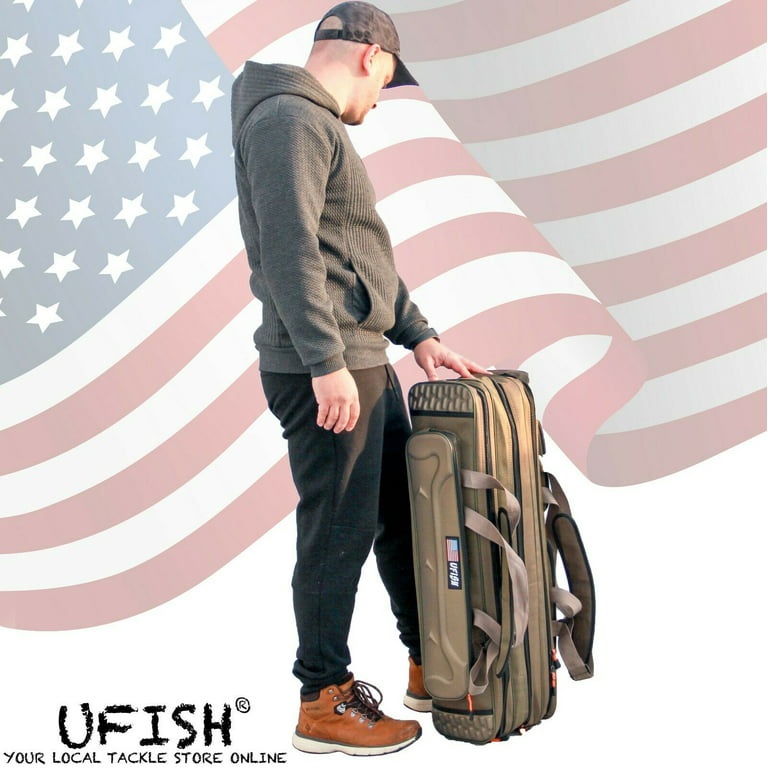 UFISH Fishing Rod Bag, Fish Pole Case, Fly Fishing Bag, Ice