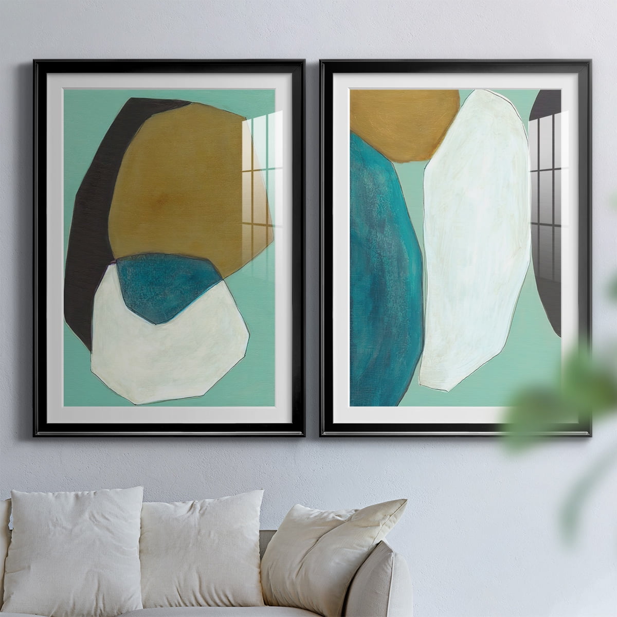Wexford Home Boulder I Premium Framed Print, 30.5" x 42.5" - Ready to Hang, Black (Set of 2)