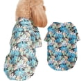 thumbnail image 1 of Camisa hawaiana para perro, ropa para cachorro, chaleco con solapa y estampado de hojas, polo de verano, ropa para mascotas (hojas hawaianas), XL, 1 of 5