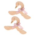 thumbnail image 2 of LEEYNEERAdorable Swan Shape Clothes Hangers for Kids Room Beige Color Synthetic Material 2 Pieces, 2 of 8