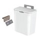 thumbnail image 2 of Contenedor de compost para interiores con gancho y tapa deslizante, abierto, estable, para colgar basura Blanco 9L, 2 of 9