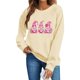 thumbnail image 2 of TaTaai Women's Valentine's Day Printed Sweatshirt, Long Sleeve Pullover Top, Round Neck Romantic Blouse, Cute Casual Wear Gift, 2 of 5