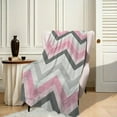 thumbnail image 3 of Chevron pattern Flannel Blanket Holiday Home Decor for Couch, Sofa, Bed, Winter Blanket, 3 of 8