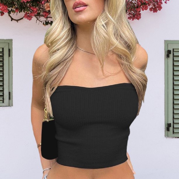 Mujeres bodycon sin espalda top sin mangas sexy vaina top pullover camisetas básicas camisas