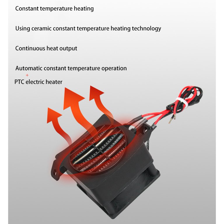 100W 12V Heater DC Fan Thermostatic Egg Incubator Heater PTC Fan Heater  Heating Elements Electric Heater - Walmart.com