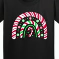 thumbnail image 4 of Inktastic Peppermint Rainbow with Candy Cane Youth T-Shirt, 4 of 5