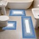 thumbnail image 5 of Juego de alfombras de baño de microfibra antideslizantes, suaves, absorbentes y lavables a máquina | Alfombra contorneada en forma de U para inodoro, bañera y ducha, 5 of 7