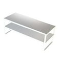 thumbnail image 3 of Yinanstore Computer Stand Versatile Desk Shelf Riser Portable Sturdy Iron Desktop Oraganizer Shelf s Shelf for Desk Office 2 Tier White, 3 of 8