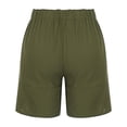 thumbnail image 5 of IROINNID Deals Plus Size Cotton Shorts for Women Lightweight Summer Short Comfy Pants Elastic Waist Drawstring Comfy Shorts,Green, 5 of 7